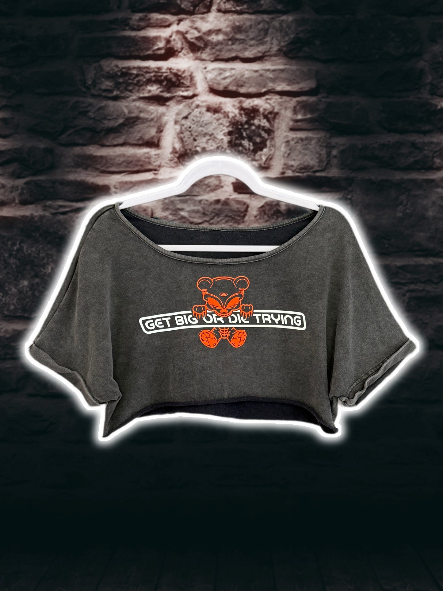 Women’s custom “gamer” GBODT oversized cropped drop shoulder batwing tee/pump cover