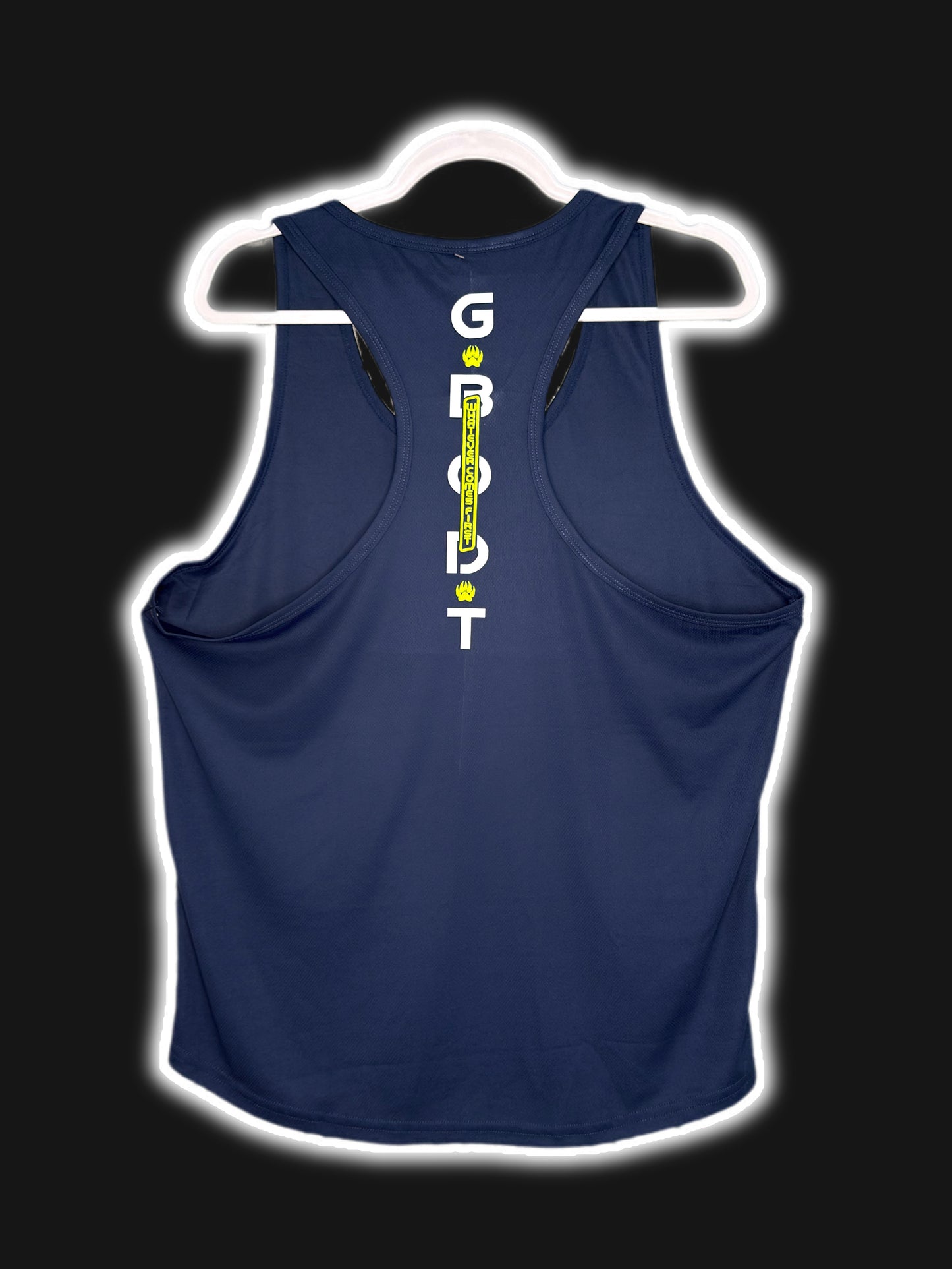 Neon “gamer” GBODT workout racerback tank
