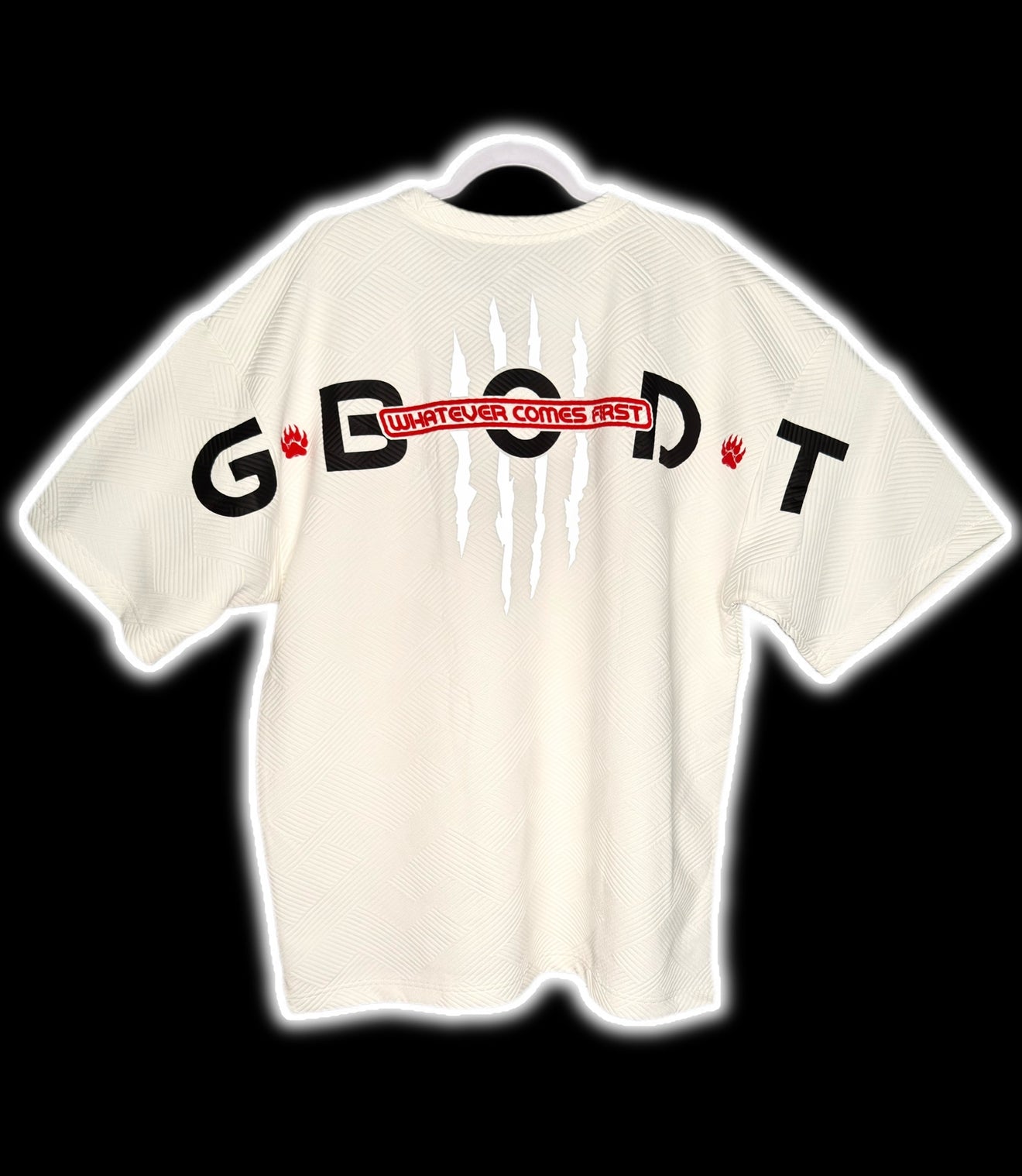 Men’s “Gamer” white/red & reflective oversized GBODT Pump Cover