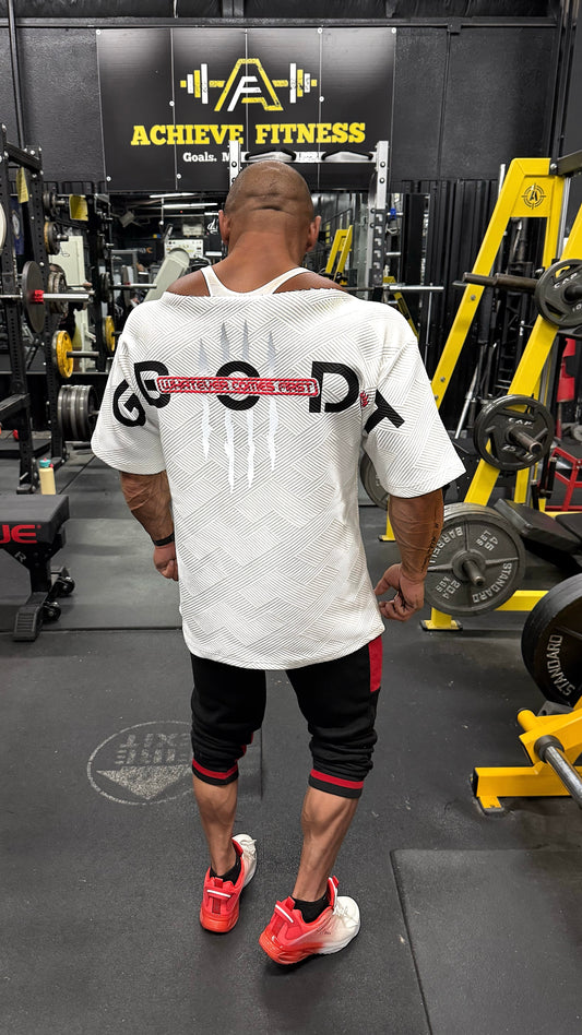 Men’s “Gamer” white/red & reflective oversized GBODT Pump Cover