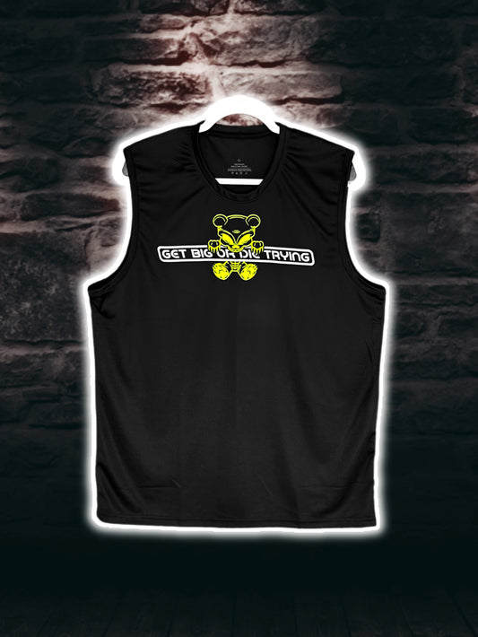 Black/Neon “gamer” GBODT workout sleeveless tank (quick dry)